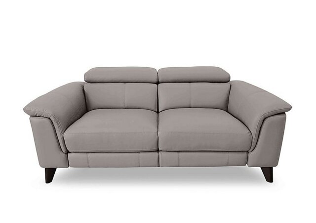 World of Leather - Wade 3 Seater BV Leather Power Recliner Sofa - Silver Grey
