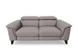 World of Leather - Wade 3 Seater BV Leather Power Recliner Sofa - Silver Grey