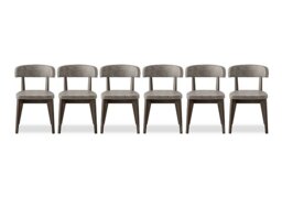 Connubia - Siren Set of 6 Smoke Wooden Leg Dining Chairs