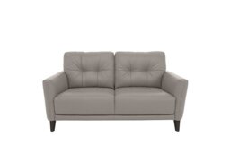 World of Leather - Uno Leather 2 Seater Sofa - Silver Grey