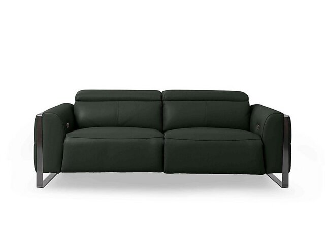 Gisella Leather 3 Seater Power Recliner Sofa with Power Headrests - Oslo Pine