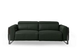 Gisella Leather 3 Seater Power Recliner Sofa with Power Headrests - Oslo Pine