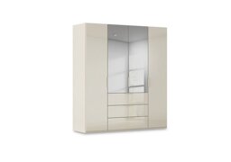 Rauch - Haven 201cm 4 Door Combi Wardrobe with 2 Glass and 2 Mirror Doors