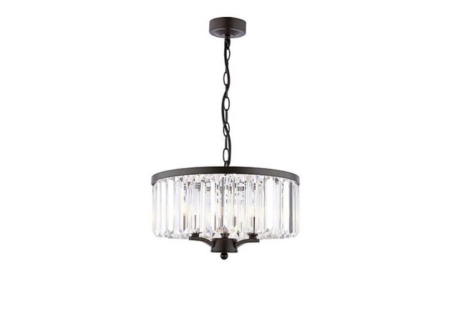Laura Ashley - Elkwood 3 Light Pendant Candelabra