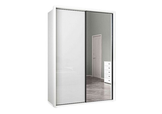 Wiemann - Dallas 160cm 2 Door Sliding Glass Wardrobe with Mirror Door