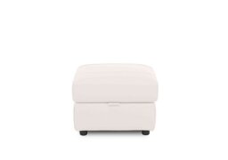 Sloane Leather Storage Footstool - Cotton