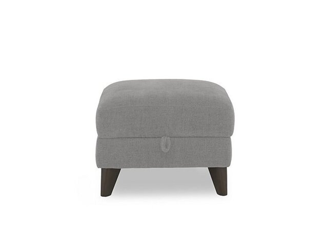 Dreamer Fabric Storage Footstool - Silver Grey