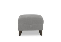 Dreamer Fabric Storage Footstool - Silver Grey