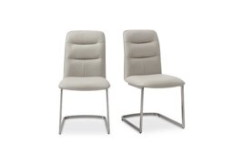 Cashmere Pair of Dining Chairs - Taupe