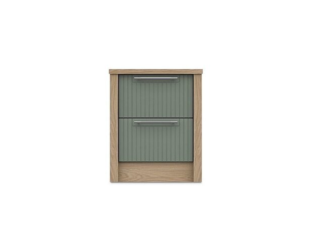 London Bedrooms - Chelsea 2 Drawer Bedside Cabinet with Silver Handles - Bedroom Furniture - In Time for Christmas