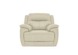 Touch BV Leather Manual Recliner Armchair - BV Bisque