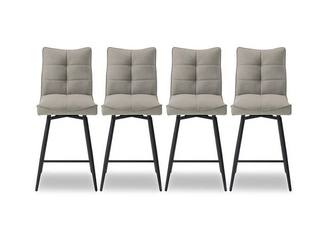 Germain Set of 4 Swivel Bar Stools - Taupe