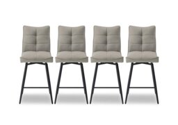 Germain Set of 4 Swivel Bar Stools - Taupe