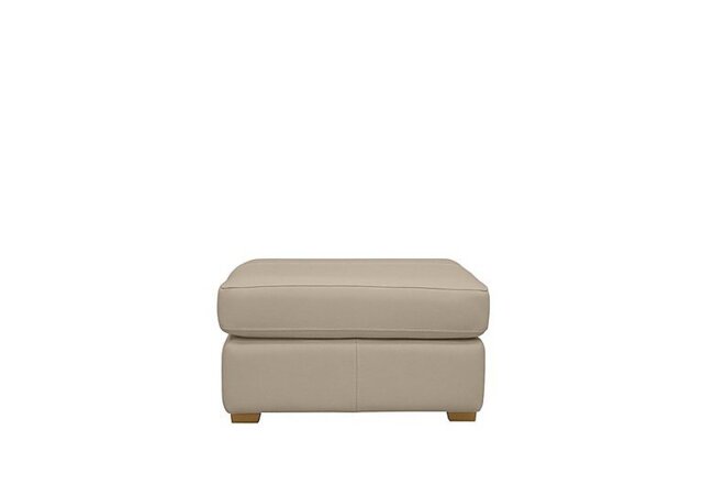 G Plan - Seattle Leather Footstool - Cambridge Plaster