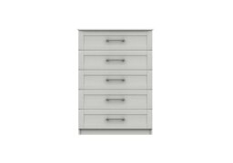 London Bedrooms - Fenchurch 5 Drawer Chest - White