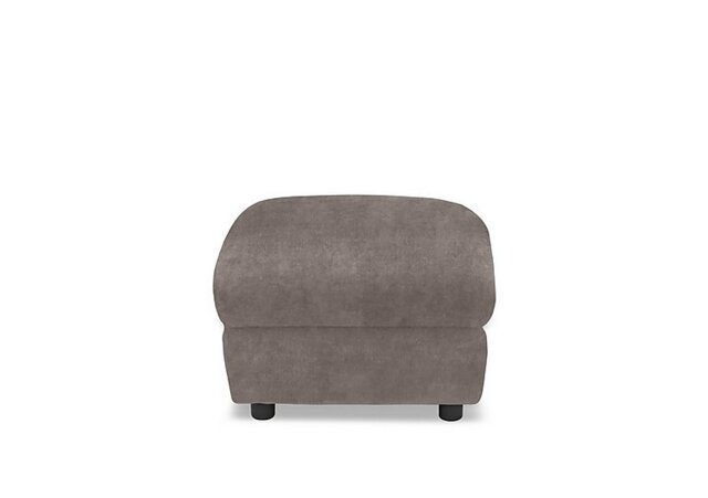 Raven Fabric Footstool - Marble Charcoal Grey
