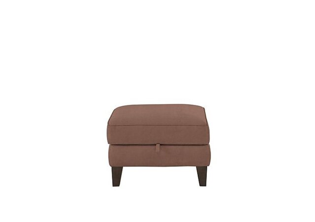 Ideal Home - Brondby Fabric Storage Footstool - Hazelnut
