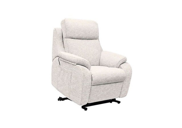 G Plan - Kingsbury Large Fabric Lift and Rise Chair - Rush Cream
