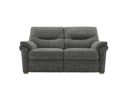 G Plan - Seattle 2 Seater Fabric Sofa with Wooden Feet - Remco Slate
