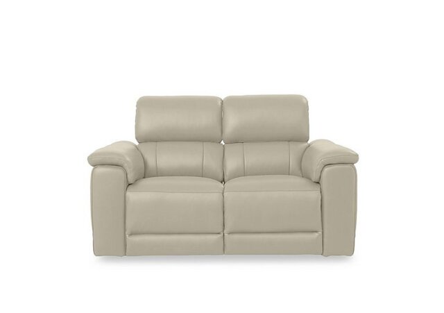 Genius Leather 2 Seater Power Recliner Sofa with Power Headrests and Bluetooth Speakers