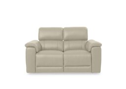 Genius Leather 2 Seater Power Recliner Sofa with Power Headrests and Bluetooth Speakers