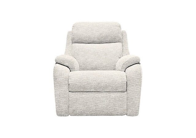 G Plan - Kingsbury Fabric Power Recliner Armchair with Power Headrests - Rush Cream