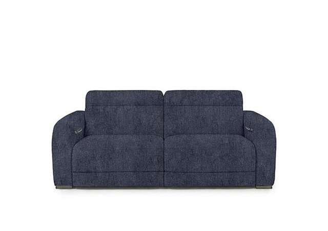 Edison Fabric 2 Seater Power Recliner Sofa with Power Headrests and Lights