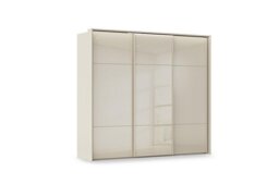 Rauch - Haven 250cm 3 Door Slider Wardrobe with Glass Doors and Lights