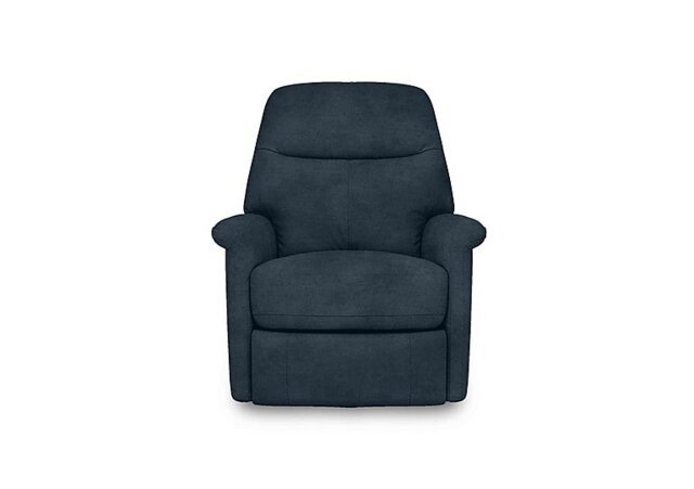 Compact Collection Lille Fabric Rocker Swivel Chair with Power Recliner - Silverish Blue