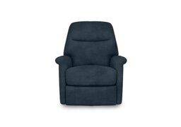 Compact Collection Lille Fabric Rocker Swivel Chair with Power Recliner - Silverish Blue