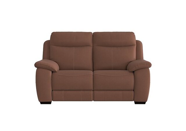 Starlight Express 2 Seater Fabric Recliner Sofa with Power Headrests - Hazelnut