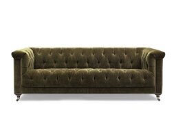 At The Helm - Wallace 4 Seater Fabric Chesterfield Sofa - Pine