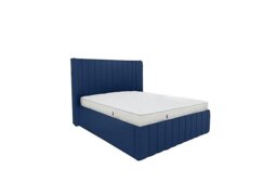 Eira Low Foot End Bed Frame - Super King - Velvet Navy