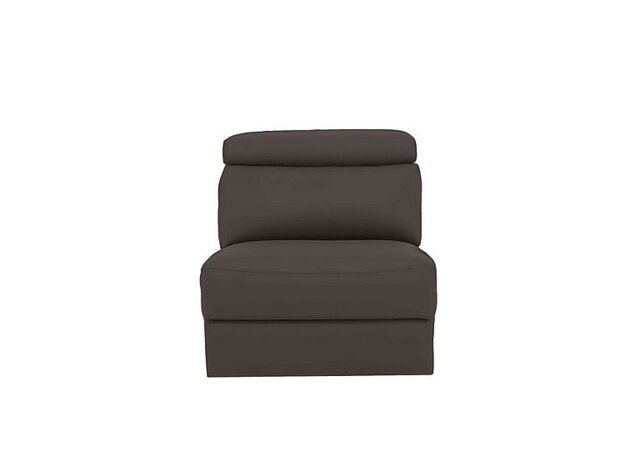 Nicoletti - Davide Leather Armless Unit with Power Recliner - Torello Grigio Scuro