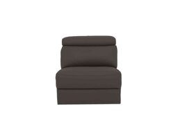 Nicoletti - Davide Leather Armless Unit with Power Recliner - Torello Grigio Scuro
