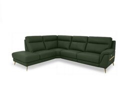 World of Leather - Eclipse Leather Power Recliner Left Hand Facing Corner Sofa with Power Headrests and Chaise End Storage