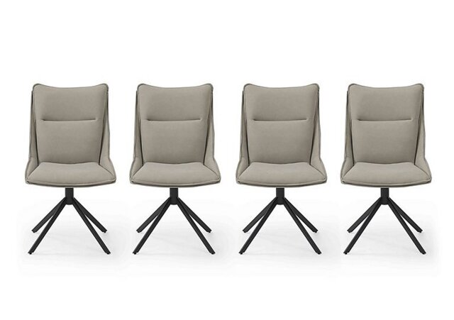 Catalina Set of 4 Swivel Dining Chairs - Taupe