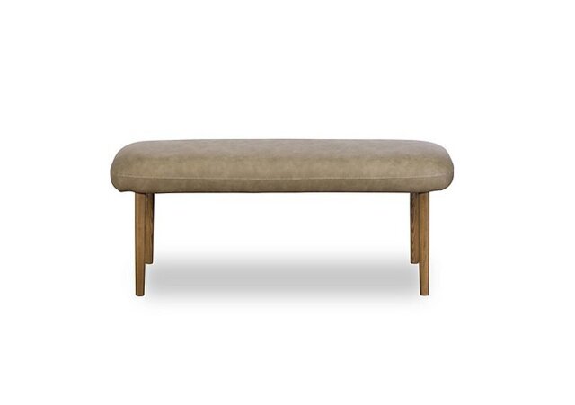 Sansa Faux Leather Standard Dining Bench with Wooden Legs - Dining Room Furniture - In Time for Christmas
