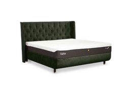 TEMPUR - Arc Disc Bed Frame with Luxury Headboard - King Size with Chrome Feet