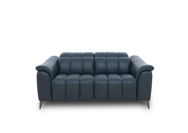 Angelo Leather 2 Seater Sofa - Natural Milled Navy