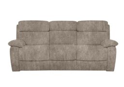 Moreno 3 Seater Fabric Sofa with Power Recliner - Mink - Sofas and Armchairs - In Time for Christmas