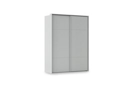 Rauch - Haven 170cm 2 Door Slider Wardrobe with Décor Doors - Silk Grey/Silk Grey Front