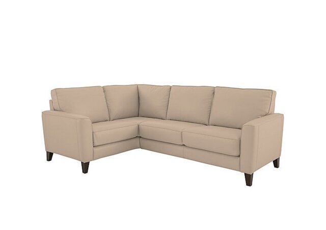 World of Leather - Brondby Small BV NC Leather Left Hand Facing Corner Sofa - BV Pebble