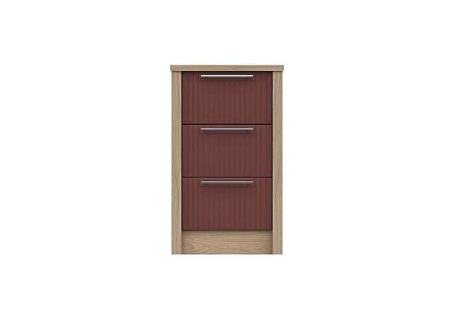 London Bedrooms - Chelsea 3 Drawer Bedside Cabinet with Silver Handles - Bedroom Furniture - In Time for Christmas