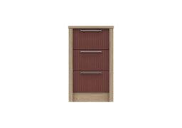 London Bedrooms - Chelsea 3 Drawer Bedside Cabinet with Silver Handles - Bedroom Furniture - In Time for Christmas