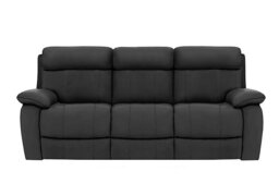 World of Leather - Moreno 3 Seater Leather Sofa with Power Recliner - Black