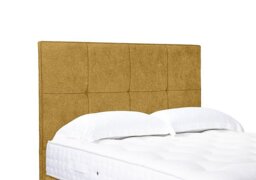 Artisan Collection Reigns High Floor Standing Headboard - Single - Tweed Mustard