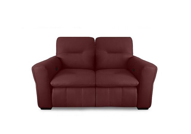 World of Leather - Restore 2 Seater Leather Power Recliner Sofa - Deep Red - Sofas and Armchairs