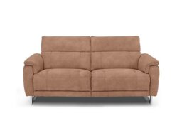 Moet 3 Seater Fabric Power Recliner Sofa with Telescopic Headrests - Dexter Sand