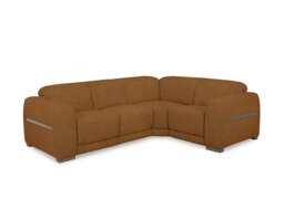 Edison Small Fabric Power Recliner Right Hand Facing Corner Sofa with Power Headrests and Lights